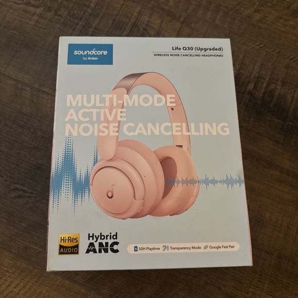 Soundcore Over-Ear Pink Headphones with Noise Cancelling - Picture 4 of 4